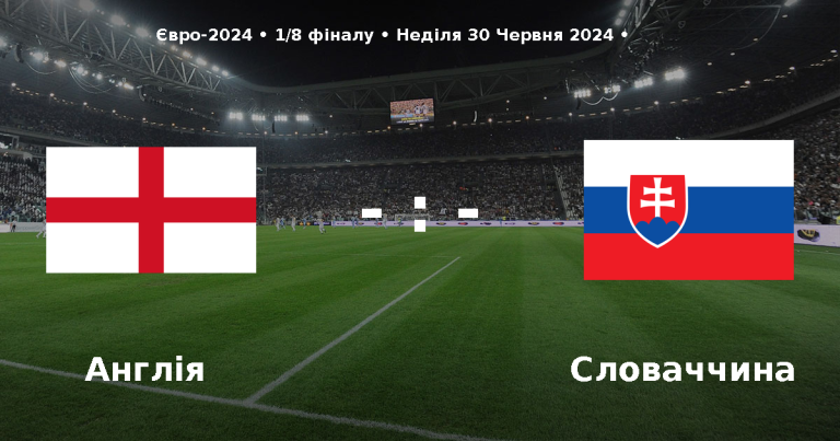 Ставки на матч Англія – Словаччина (Євро 2024)